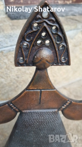 Руски бронзов свещеник , снимка 3 - Антикварни и старинни предмети - 53738878