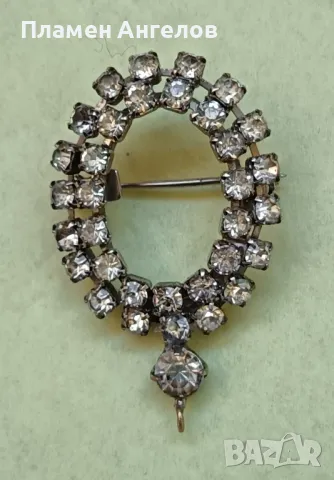 Стара посребрена брошка, снимка 3 - Други ценни предмети - 50095904