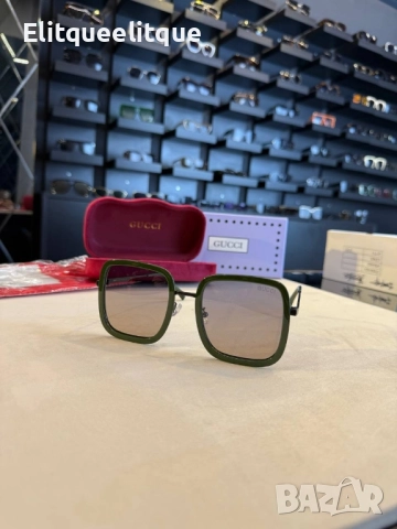 очила с черен обикновен калъф и Ув защита Gucci off white, снимка 8 - Слънчеви и диоптрични очила - 52240841