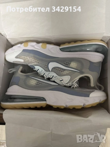 Супер Изгодно НОВИ Nike Air Max 270 React Бялo-Сиво Размер EU 45, снимка 2 - Спортни обувки - 52930830