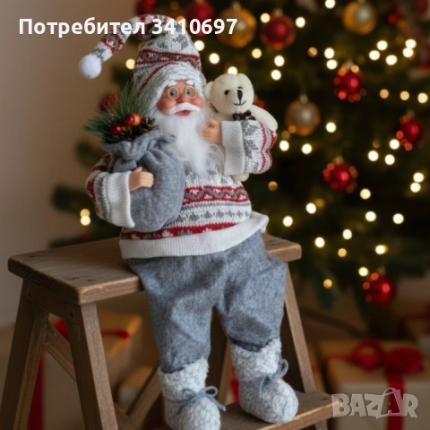 Технически характеристики   Материали: текстил, пластмаса; декорация от елхови клонки и шишарка Разм, снимка 2 - Декорация за дома - 52574726