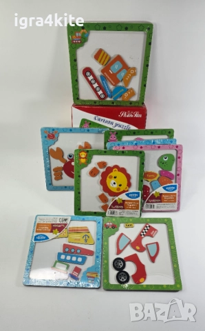 8в1 комплект от магнитни мини дъски с магнити на животни и превозни средства 