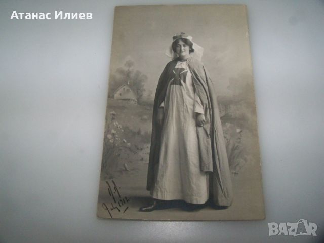 Стара снимка-картичка медицинска сестра 1912г., снимка 3 - Филателия - 45083476