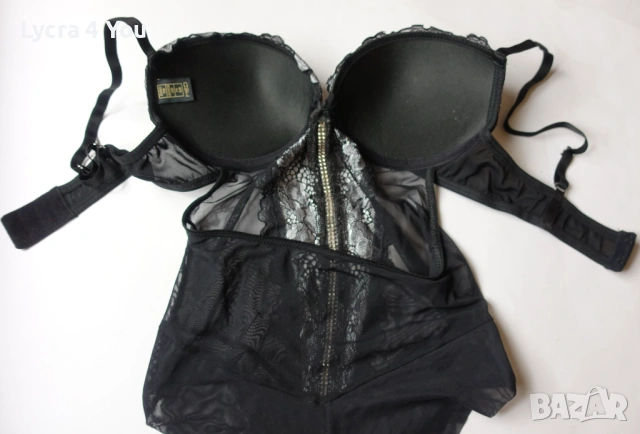 MED луксозно черно боди 75В размер, снимка 7 - Бельо - 53640064