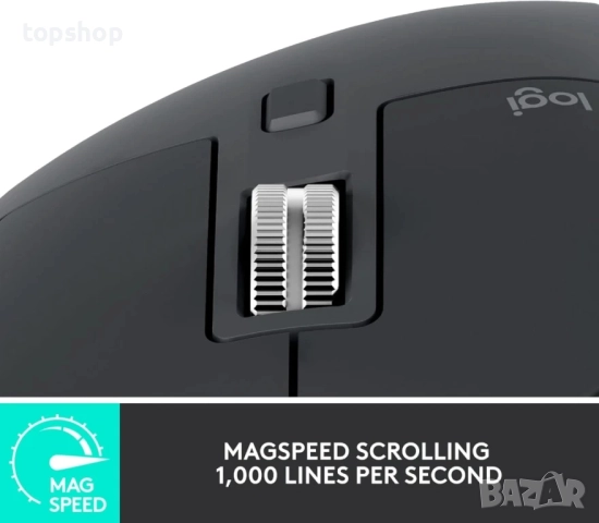 ЧИСТО НОВА С ЛЕПЕНКА Безжична мишка Logitech MX Master 3S ултрабързо скролиране, ергономична, 8K DPI, снимка 9 - Клавиатури и мишки - 51628723