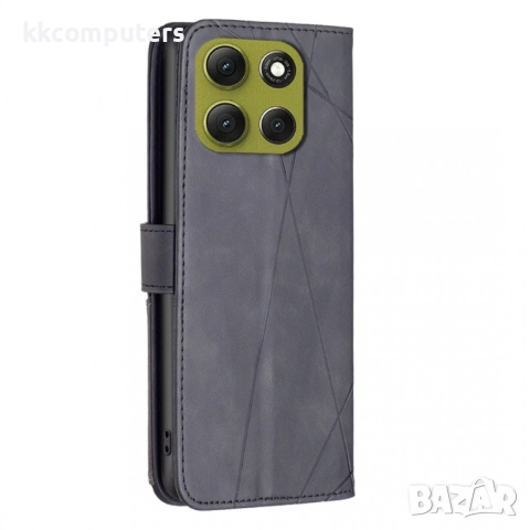 Motorola Moto G86 5G / Power 5G Кожен Калъф-Портфейл със стойка и Протектор - BINFEN COLOR [Геометри, снимка 8 - Калъфи, кейсове - 51959233