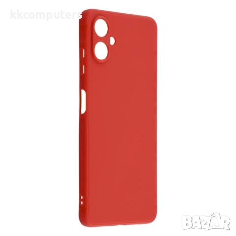 Силиконов кейс bSmart Silicone Soft Cover, За Samsung Galaxy A07, Червен и Протектор , снимка 2 - Калъфи, кейсове - 51922563