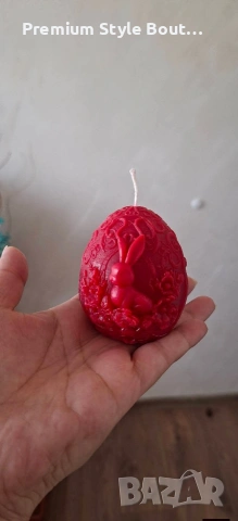 Великденски свещи яйце със зайче, снимка 4 - Декорация за дома - 54004844