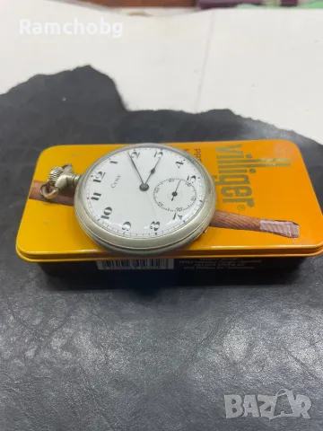 Голям Джобен часовник CYMA-Сима порцеланов циферблад 50мм., снимка 2 - Джобни - 49862199