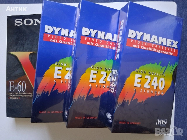 Лот Видеокосети VHS Dynamex E 240 Sony E - 60 Неразпечатани ВASF VCC 480, снимка 3 - Колекции - 54139324