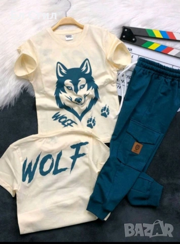 📌#комплект с надпис Wolf – 2 части 4 - 5 Години 7-8 Години Цена 21 € Еконт