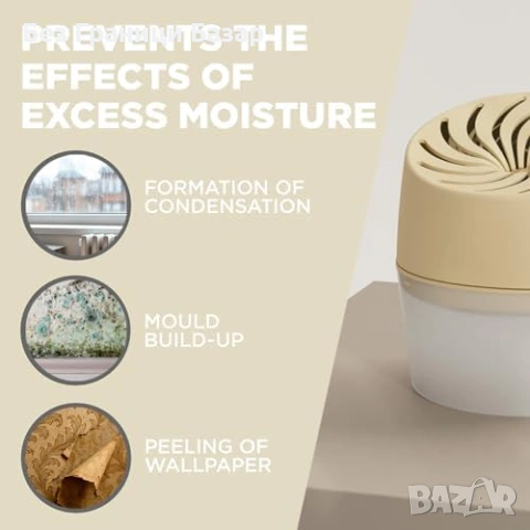 Нов Влагоабсорбатор против конденз и влага UniBond Aero 360 с таблетка 450 г, снимка 9 - Други стоки за дома - 54223071