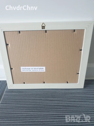 Димитър Генев 33x27см/малка българска картина масло върху платно/морски пейзаж/рибарски лодки-мрежи, снимка 7 - Картини - 51153050