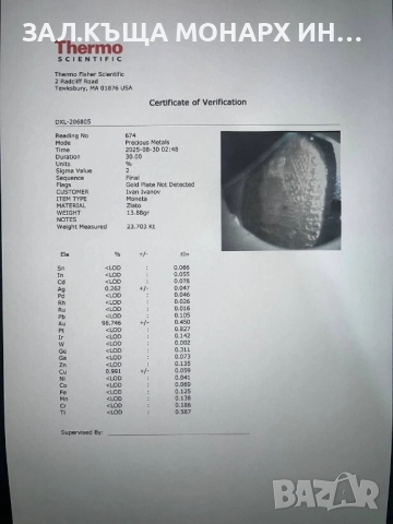 Безконтактна проба на злато и сребро, снимка 13 - Други услуги - 51542742