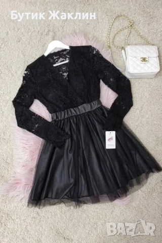 Дамска рокля с дантела , снимка 2 - Рокли - 52390464