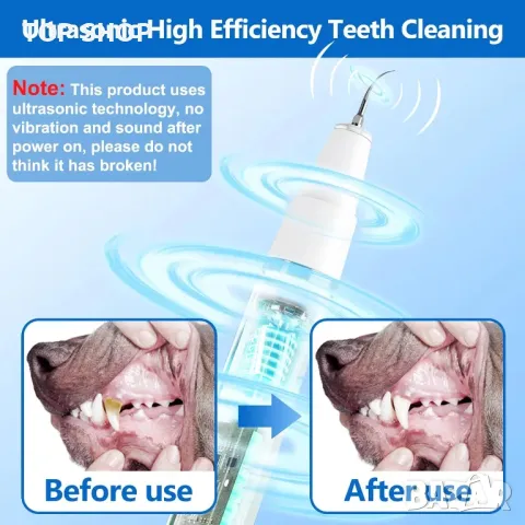 Ni-SHEN комплект за почистване на кучешки зъби, за кучета и котки (бял), снимка 3 - За птици - 49971278