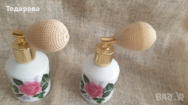 Порцеланови пулвелизатори за парфюм- 2 броя, снимка 2 - Антикварни и старинни предмети - 54091639