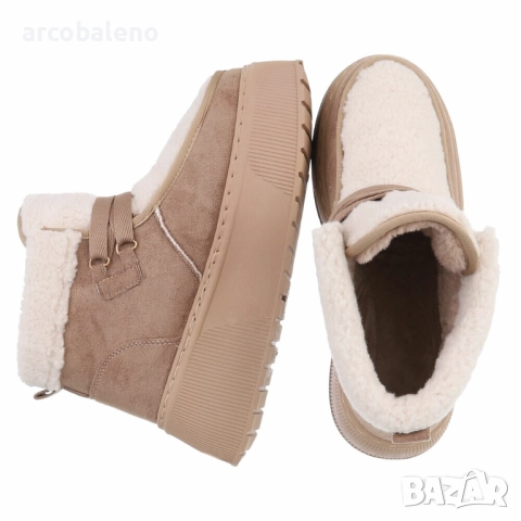 Дамски зимни боти до глезена, 3цвята , снимка 3 - Дамски боти - 52222704