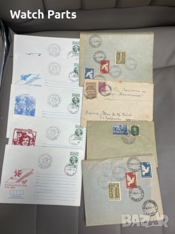 Стари пощенски пликове с марки на тях, снимка 3 - Филателия - 45746874