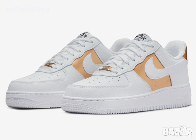 Nike - Air Force 1 Low номер 40.5 дамски бели Оригинал Код 0519, снимка 5 - Маратонки - 46243570