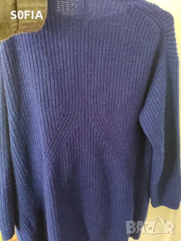 Marc Cain алпака турско синьо жилетка, снимка 3 - Жилетки - 52774080