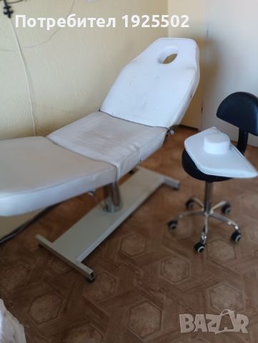 Професионален хидравличен козметичен стол + Козметична табуретка, снимка 6 - Козметични уреди - 46318505