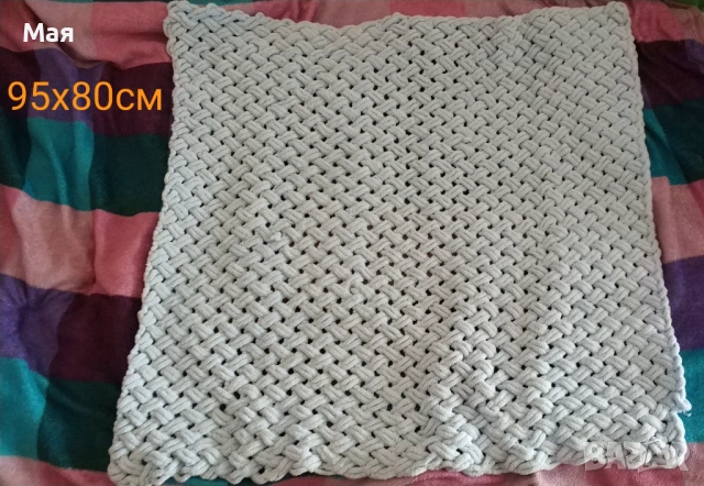 Порт-бебе, ръчно плетено одеало, памучна пелена и подаръци, снимка 4 - Спално бельо и завивки - 53690539