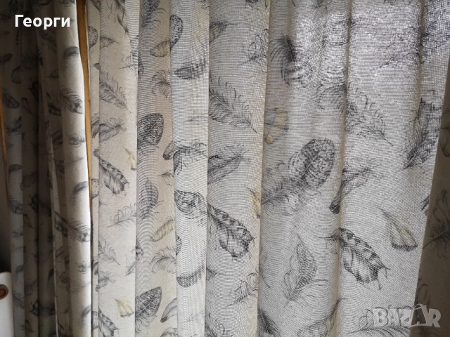 Светло сиви пердета - 2 броя, 197 х 140 см, снимка 6 - Пердета и завеси - 52558725