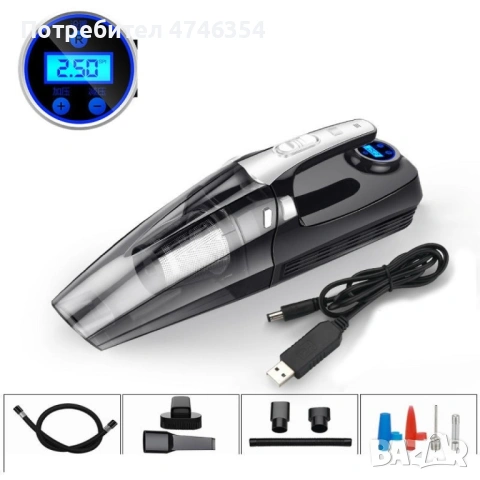 Автомобилна прахосмукачка 4в1 Rundong R-6055, снимка 4 - Прахосмукачки - 53596605