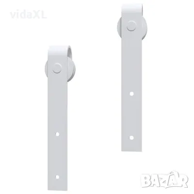 vidaXL Механизъм за плъзгаща се врата, 183 см, стомана, бял (SKU:151707), снимка 2 - Железария - 48410527