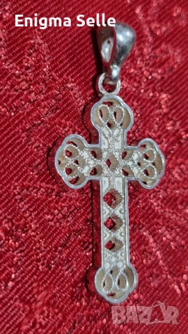 Сребърен кръст 925 , снимка 3 - Колиета, медальони, синджири - 52887929