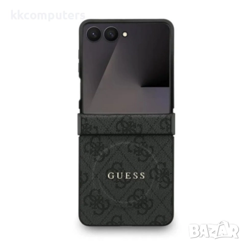 Оригинален кейс Guess 4G Ring Classic Logo MagSafe, За Samsung Galaxy Z Flip7, Черен, снимка 2 - Калъфи, кейсове - 52213911