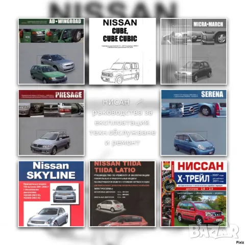 NISSAN - 8 ръководства за експлоатация,техн.обсл. и ремонт /на CD/, снимка 1 - Специализирана литература - 47220894