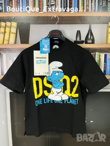 Мъжка oversize тениска Dsquared The Smurfs 2024 !!!, снимка 1 - Тениски - 46186513