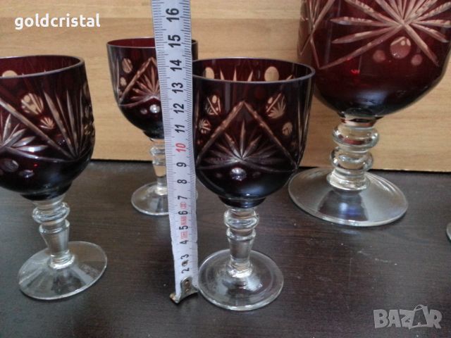 Кристални чаши и гарафа, снимка 5 - Антикварни и старинни предмети - 46454603