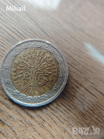 Рядка монета от 2 евро 2000, снимка 4 - Нумизматика и бонистика - 53316962