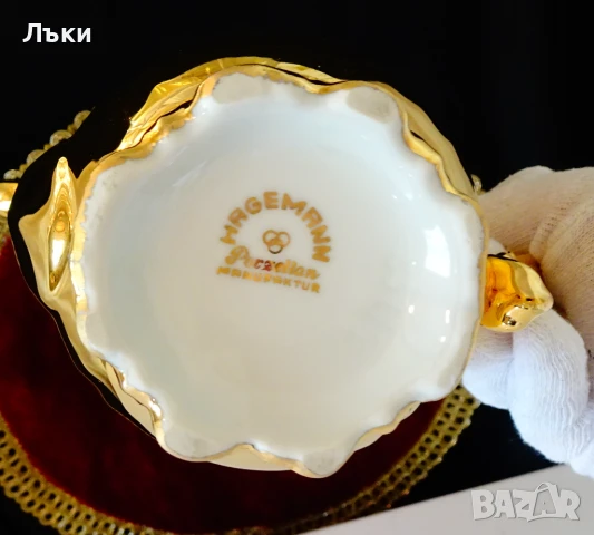 Кана баварски порцелан,чисто злато,барок. , снимка 3 - Антикварни и старинни предмети - 51171984
