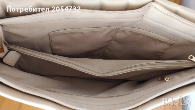 Дамска чанта в кремаво-бежов цвят, снимка 13 - Чанти - 52289302