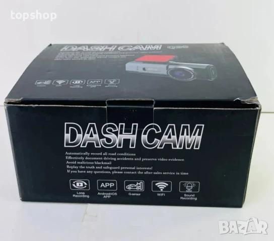 4K Dash Cam Q20 предна и задна, WiFi Даш камера, нощно виждане, 64GB SD, 170°, G-сензор, IPS, APP, снимка 8 - Аксесоари и консумативи - 50555876