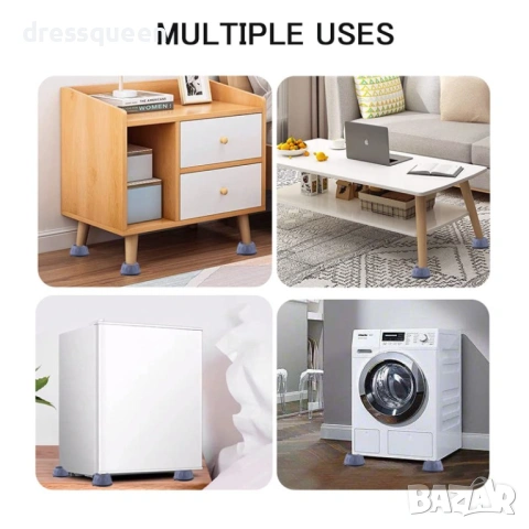 4532 „Универсални гумени поставки против хлъзгане и вибрации за електроуреди – к-т 4 броя“, снимка 3 - Други стоки за дома - 53636559