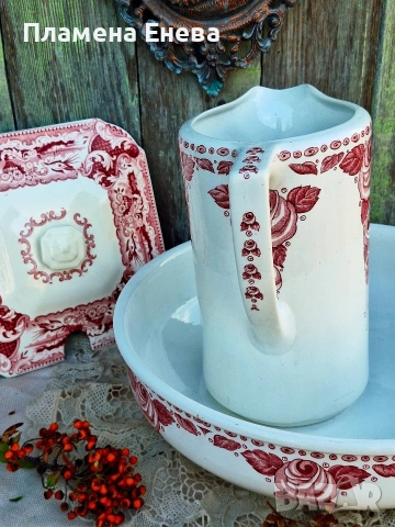 Boch Freres Keramis - aникварен сет тоалетни принадлежности , снимка 8 - Декорация за дома - 53123575