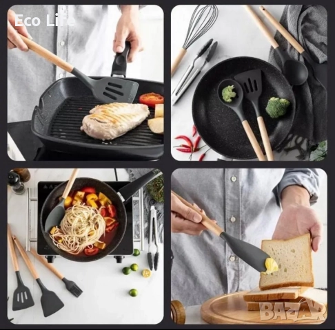 Комплект прибори за готвене, снимка 8 - Прибори за хранене, готвене и сервиране - 52504450