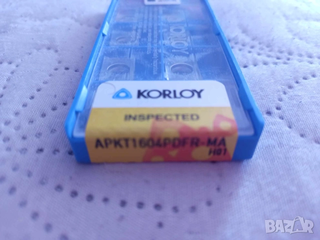 10 броя стругарски пластини Korloy APMT1604 MA H01 фрезови, снимка 3 - Други инструменти - 52655279