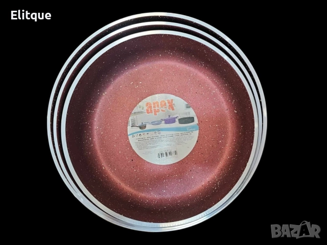 Комплект от 3 броя тави. 28, 30, 32см / Турско качество, снимка 3 - Съдове за готвене - 52895084