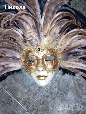 Венецианска маска, слонска дървена глава