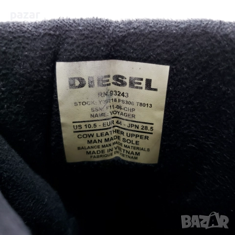 DIESEL Кожени Зимни Кецове Боти Ботуши Кожа Подплата Полар 43.5-44, снимка 10 - Мъжки боти - 52687100