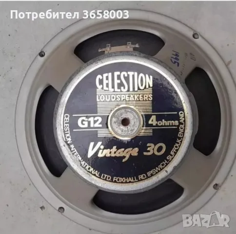 Celestion Vintage 30, произведена в Англия, 4 ома, снимка 1 - Китари - 48010311