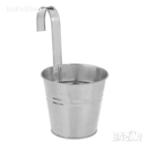 Кашпа за парапет-Ø15.5x26.5 см./метална кашпа