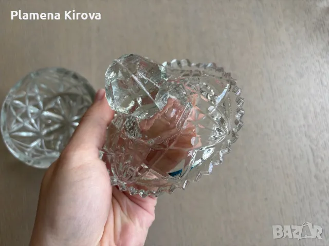 Оловен кристал | Захарница и плато за ядки, снимка 5 - Аксесоари за кухня - 50222085