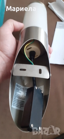 Лампа неръждаема стомана , снимка 3 - Лампи за стена - 52687035